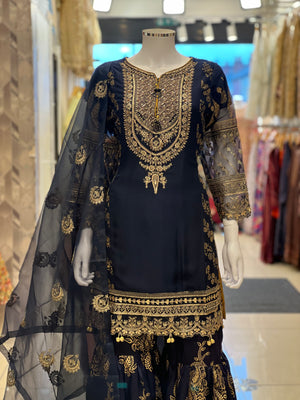 SHAGUN LUXURY BLOCKPRINT NAVI  2023