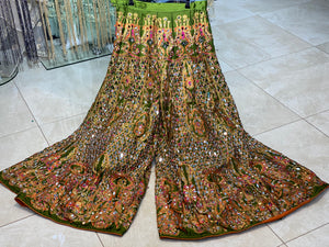 (PRE BOOK) READY IN 8 WEEKS MEHNDI PLAZZOS ( , GREEN , NAVI , PARROT)