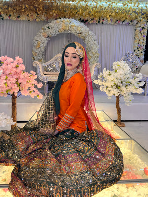 PRE ORDER (READY IN 10 WEEKS) New mehndi wear garara 3 piece