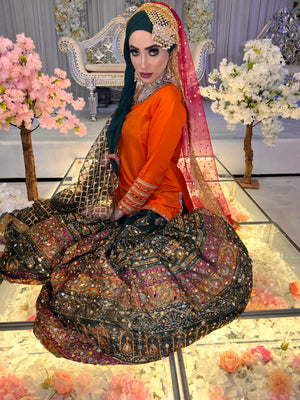PRE ORDER (READY IN 10 WEEKS) New mehndi wear garara 3 piece