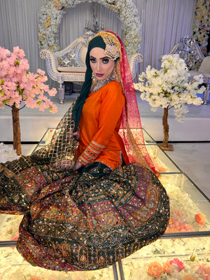 PRE ORDER (READY IN 10 WEEKS) New mehndi wear garara 3 piece